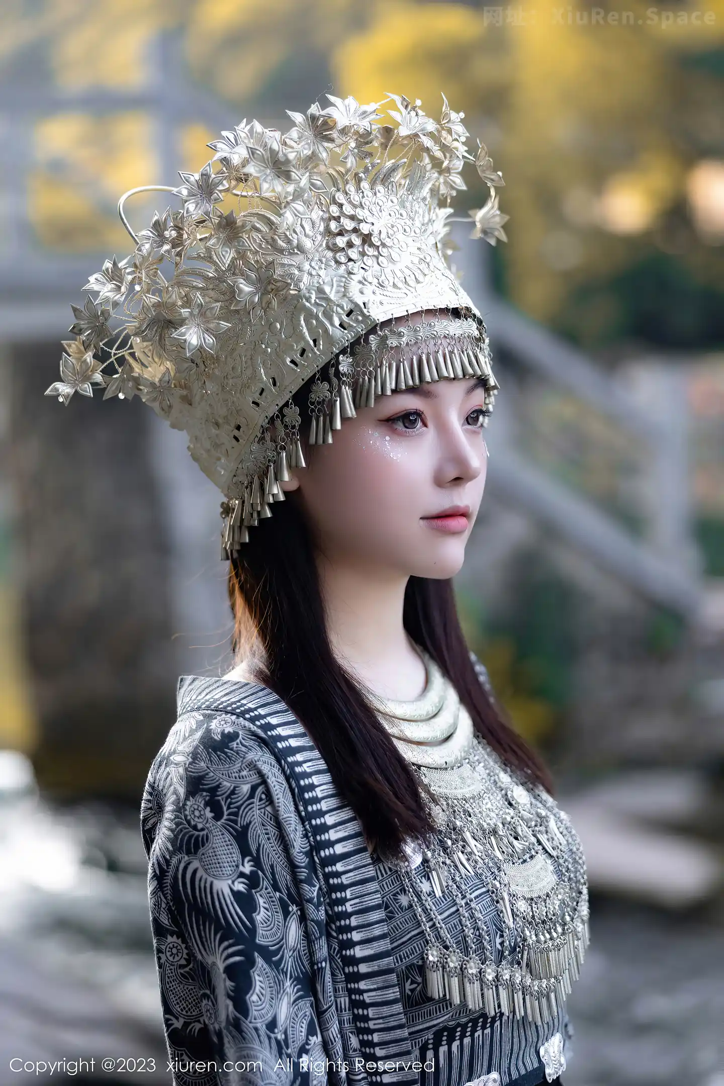 图片[3]-[XiuRen秀人网]VOL.7448 模特豆瓣酱户外性感银饰苗族服饰半脱秀丰腴身材完美诱惑写真82P-秀人网官方网站